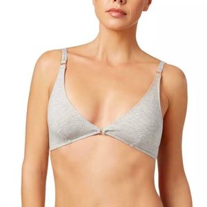 * Intimately Free People Gray Plunge Soft Cup Bra